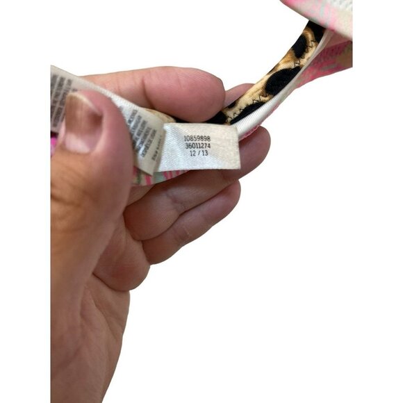 Pink by Victoria’s Secret Bikini Top Tropical Cheetah Print Size XS - Picture 3 of 4